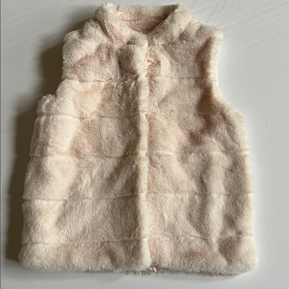 Epic Threads Super Soft Blush Pink Faux Fur Vest l Winter Layer Formal Girl L